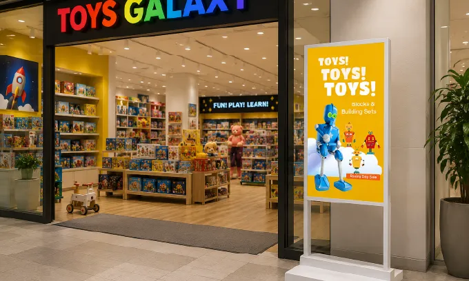 店舗入口の案内