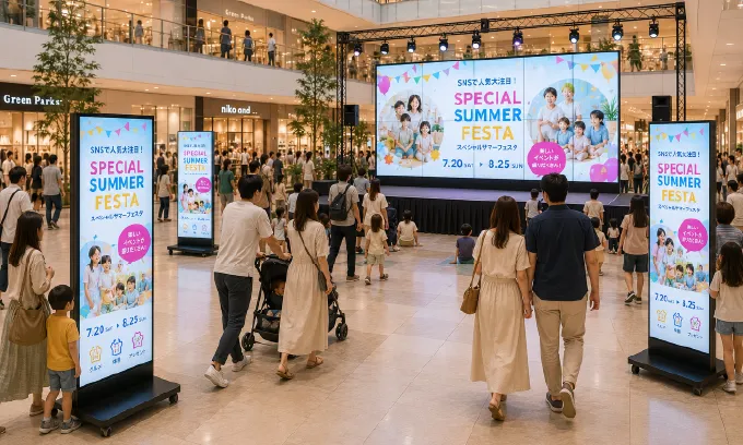 商業施設でのイベント告知